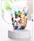 Caneca de café de vidro floral, 220ml, 320ml, parede dupla, 1pç