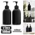 Dispensador de sabão recarregável preto para banheiro, 2pç 500ml