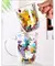 Caneca de café de vidro floral, 220ml, 320ml, parede dupla, 1pç - Quali Variedades