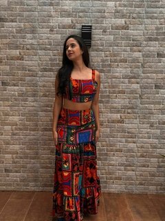 CONJUNTO ESTAMPADO SAIA TRÊS MARIAS