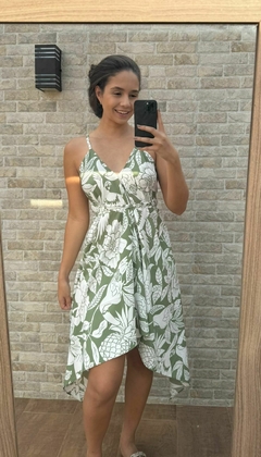 VESTIDO PONTA ESTAMPADO - VM STORE