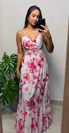 Vestido Longo Floral Tule