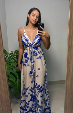 Vestido Longo com Fenda nas Laterias - loja online