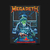 Camiseta Megadeth com ilustração de um esqueleto em uniforme militar prestes a apertar um botão de lançamento
