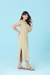 Vestido Casual Bege