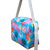 Lunchera de tela con cierre - Flores celeste - comprar online