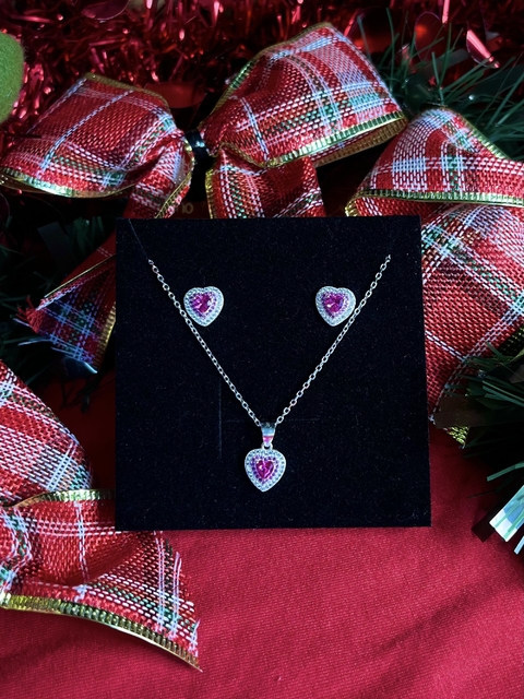 Conjunto Coração Cravejado - comprar online