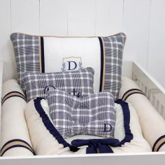 Kit Berço Tacto - Rustico - Dante - Azul Marinho - comprar online