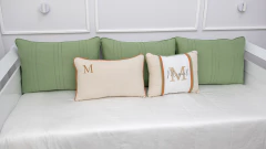 Kit Cama Babá Classic - Percal 400 fios - Linho - Miguel - comprar online