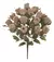 Buquê de 18 rosas em tom suave com folhagens, ideal para decoração de festas.