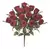 Buquê com 18 rosas vermelhas artificiais e galhos decorativos