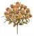 Buquê de 18 rosas amarelas com galhos e folhas, ideal para decoração de festas.