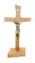 CRUZ MADEIRA ESTILIZADA ARREDONDADO COM BASE 19CM PR900
