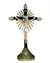 CRUCIFIXO MESA 57CM BASE OURO VELHO PVC RD4822