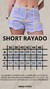 Short Rayado Celeste Deflecado