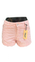 Short Rayado Rosa Con Dobladillo