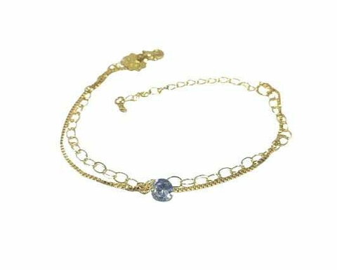 Pulseira Dupla Folheada Ouro 18k