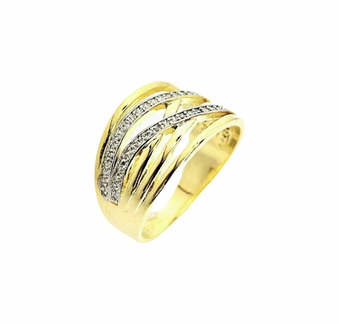anel folheado a ouro 18k