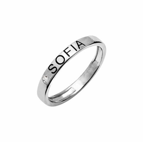 Aliança Prata Personalizada