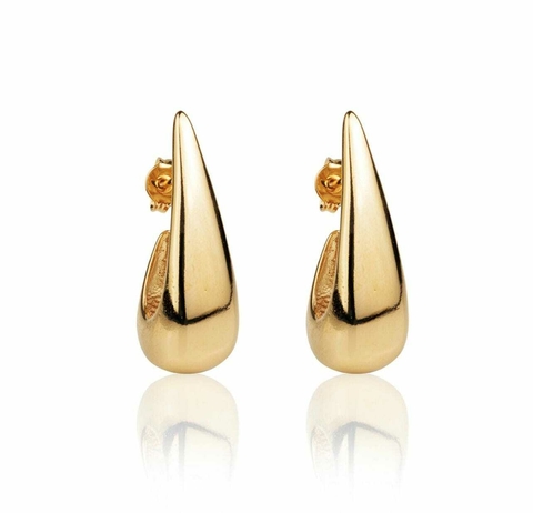 Brinco Folheado a Ouro 18k grande