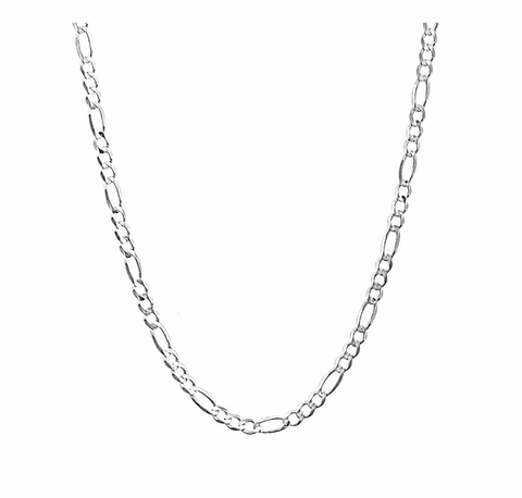 Colar em prata grumet 3x1 60 cm