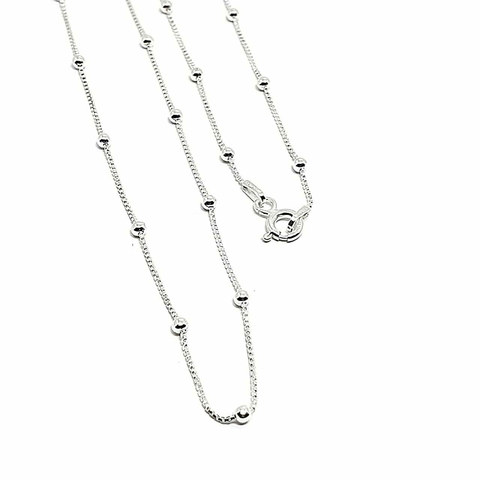 Colar veneziano em prata com bolinhas