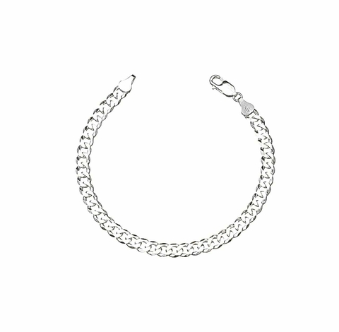 Pulseira em prata grumet 1x1 / 3 mm