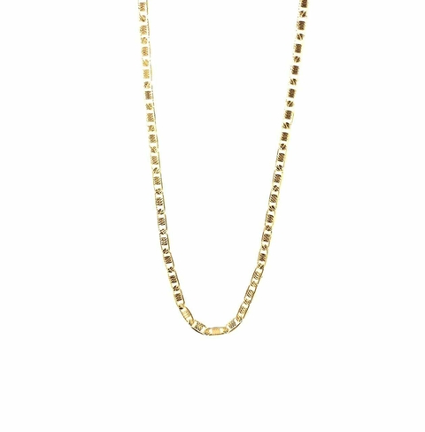 Colar folheado a ouro 18k Bismark diamantado 4 mm