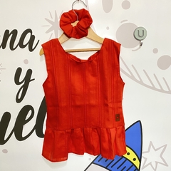 Blusa Meli Moño en espalda + Scrunchie - Happy Life - comprar online