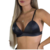 Top Preto Couro Sintético Feminino Alça Fina Estiloso - comprar online