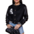 Jaqueta Bomber Feminina Colegial Com Manga De Couro - comprar online