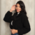 Casaco Peluciado Feminino Punho Elástico Outono Inverno - comprar online