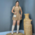 Conjunto Feminino Alfaiataria Blusa Alça Regulável Saia