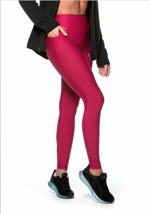 Calça Legging Rolamoça Run More Cintura Alta Com Bolso Essencial - 06623-RX19