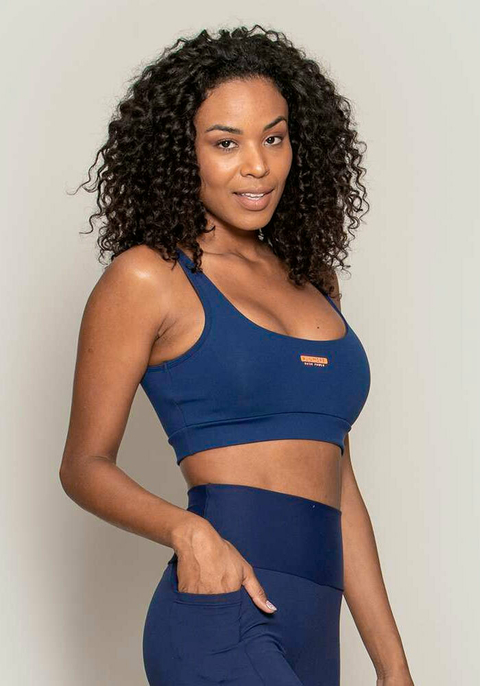 Top Rolamoça Runmore Basic Power Fit Azul - 04446-AZ02LJ15