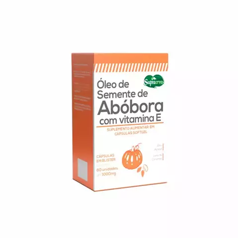 Supraervas Óleo de Semente de Abóbora Vitamina E 60 Cápsulas 1000mg