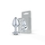 Lite Plug Plateado M con Piedra Cristal