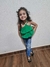 Cropped babado verde - comprar online