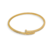 Bracelete Folheado a Ouro 18k Design de "Prego" Cravejado