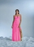 Vestido Drapee Plissado Rosa Skazi