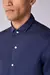 Camisa Roma Linho ML Lisa Azul Escuro Oficina Reserva - loja online