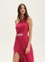 VESTIDO LONGO OMBRO SO FUCSIA SKAZI - comprar online