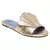 Rasteira Shower Flat Couro Metalizado Concha Ouro Light Blue Bird na internet