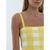 Cropped Hows Xadrez Amarelo Carol Bassi - Loja Form