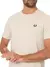 T-shirt Masculina Crew Neck Bege Fred Perry M1600 Col 129 - Loja Form