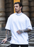 Camiseta Oversized Gola Alta Lisa Básica (10 Cores) - comprar online