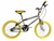 BICICLETA ARO 20 BMX CROMADA AÇO PNEU AMARELO