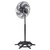 Ventilador Osc De Coluna Steel 50Cm 6 Pás - Bivolt - Preto/Prata