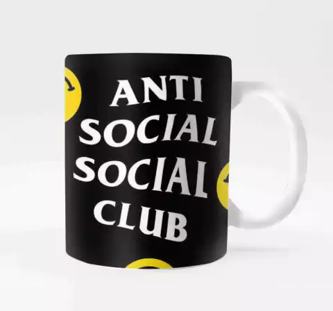Caneca Porcelana Arte Anti Social Club - comprar online