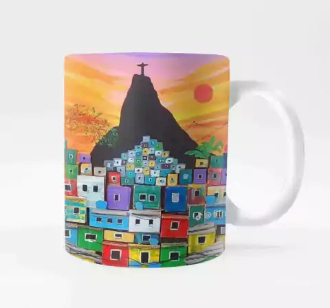 Caneca Porcelana Art Rio de Janeiro Cristo Redentor - comprar online